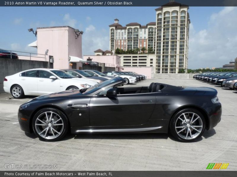 Quantum Silver / Obsidian Black 2010 Aston Martin V8 Vantage Roadster