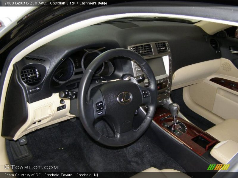 Obsidian Black / Cashmere Beige 2008 Lexus IS 250 AWD
