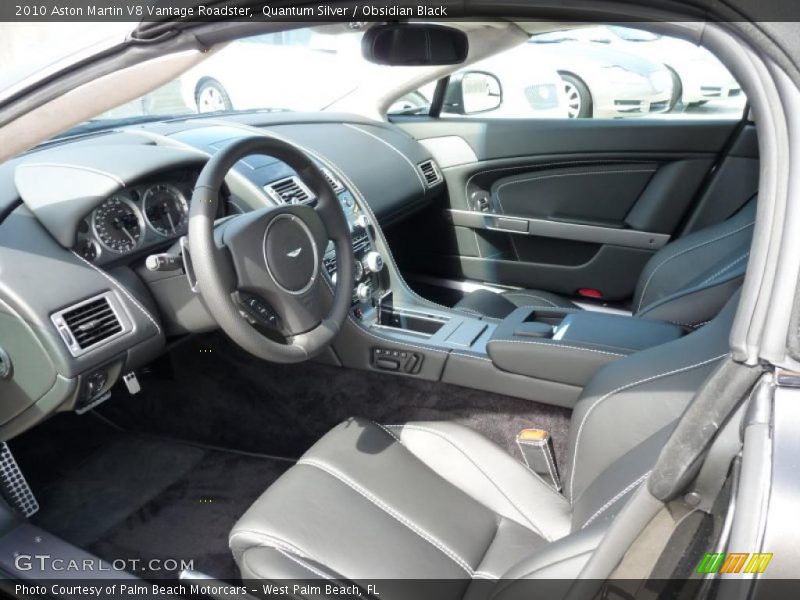 Quantum Silver / Obsidian Black 2010 Aston Martin V8 Vantage Roadster