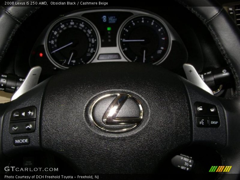 Obsidian Black / Cashmere Beige 2008 Lexus IS 250 AWD