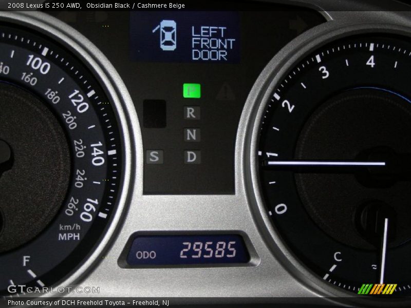 Obsidian Black / Cashmere Beige 2008 Lexus IS 250 AWD