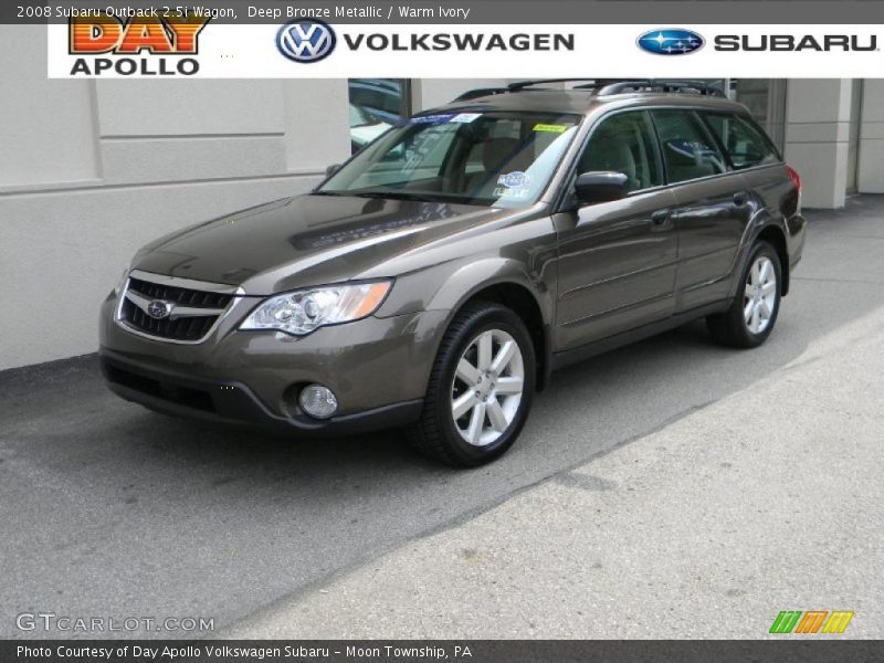 Deep Bronze Metallic / Warm Ivory 2008 Subaru Outback 2.5i Wagon