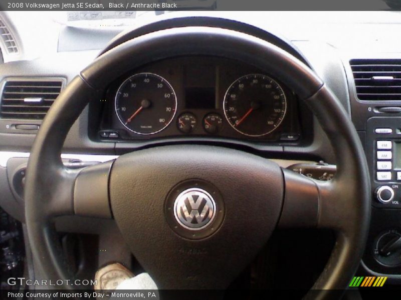 Black / Anthracite Black 2008 Volkswagen Jetta SE Sedan