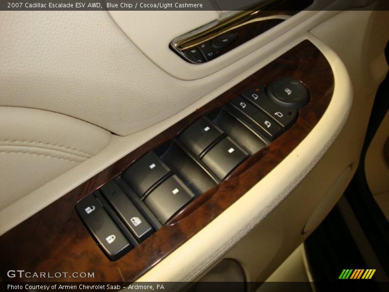 Blue Chip / Cocoa/Light Cashmere 2007 Cadillac Escalade ESV AWD