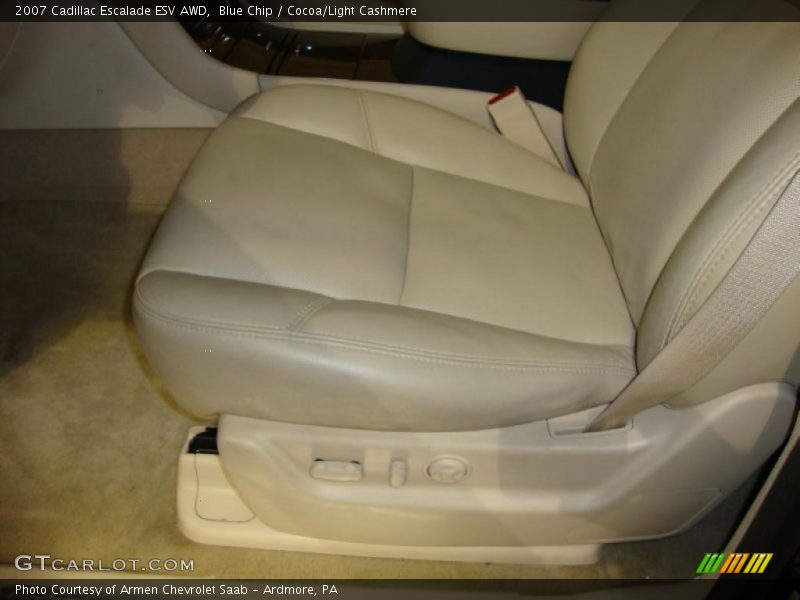 Blue Chip / Cocoa/Light Cashmere 2007 Cadillac Escalade ESV AWD