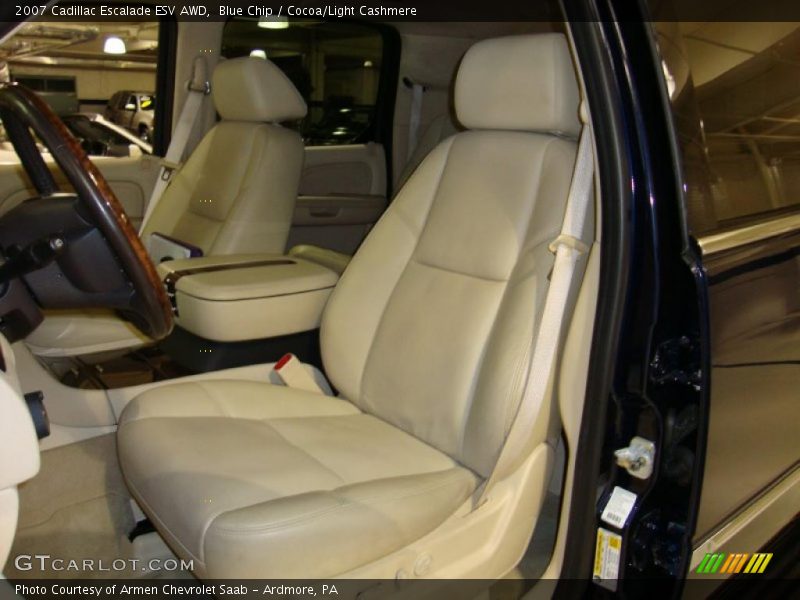 Blue Chip / Cocoa/Light Cashmere 2007 Cadillac Escalade ESV AWD