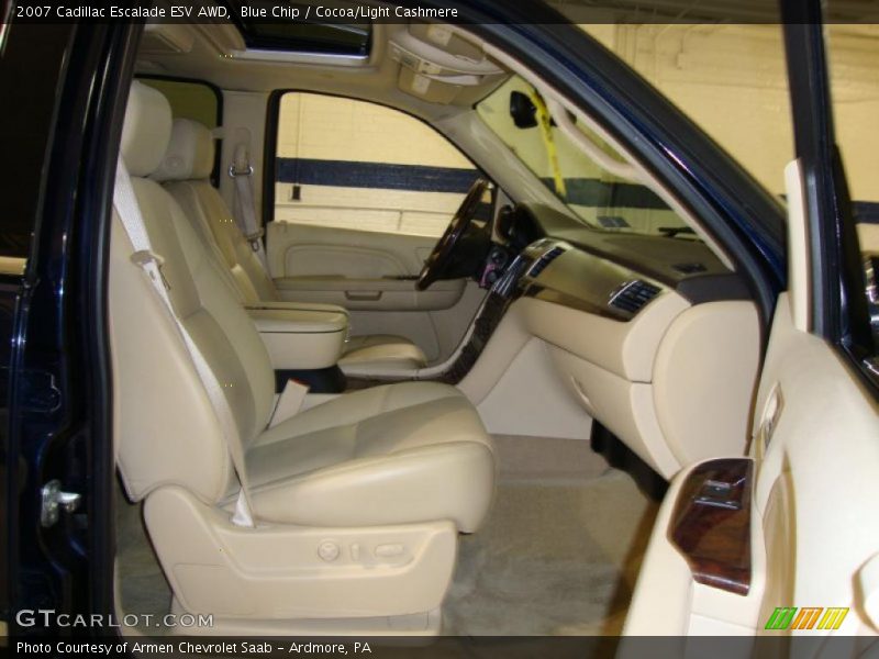 Blue Chip / Cocoa/Light Cashmere 2007 Cadillac Escalade ESV AWD