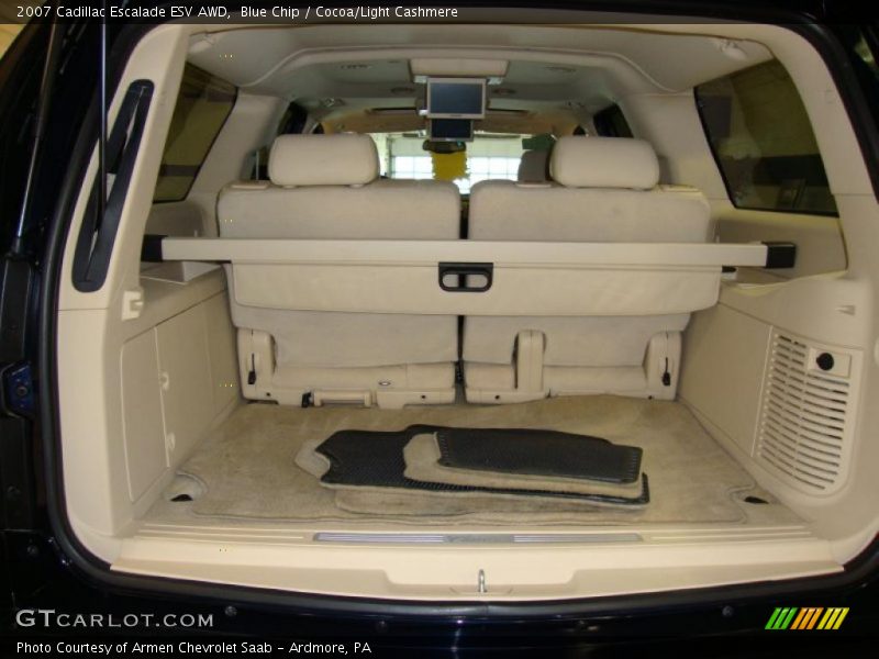 Blue Chip / Cocoa/Light Cashmere 2007 Cadillac Escalade ESV AWD