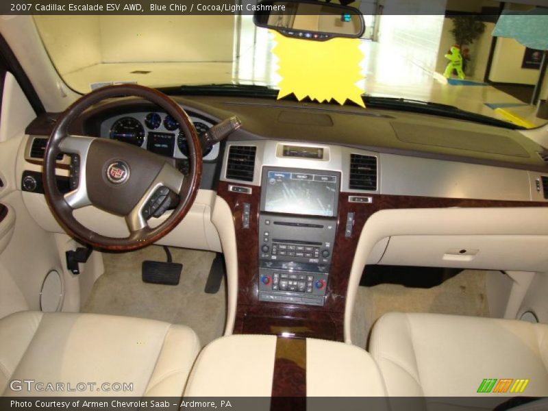 Blue Chip / Cocoa/Light Cashmere 2007 Cadillac Escalade ESV AWD