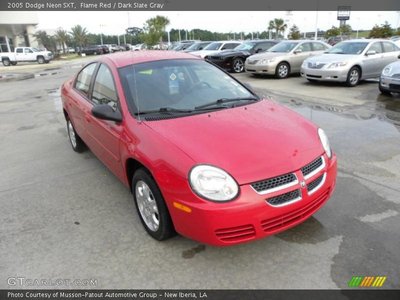 Flame Red / Dark Slate Gray 2005 Dodge Neon SXT