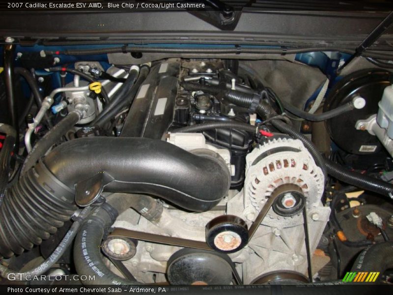 Blue Chip / Cocoa/Light Cashmere 2007 Cadillac Escalade ESV AWD