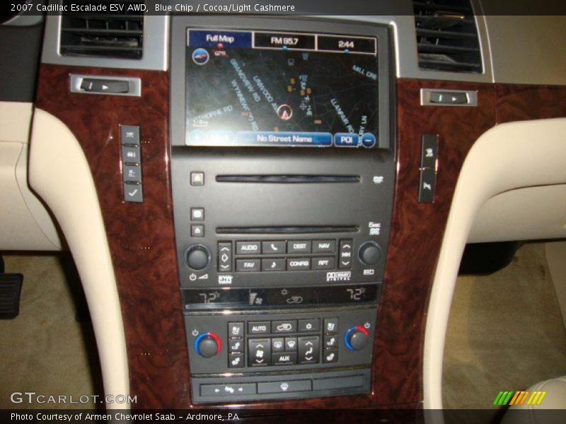 Blue Chip / Cocoa/Light Cashmere 2007 Cadillac Escalade ESV AWD