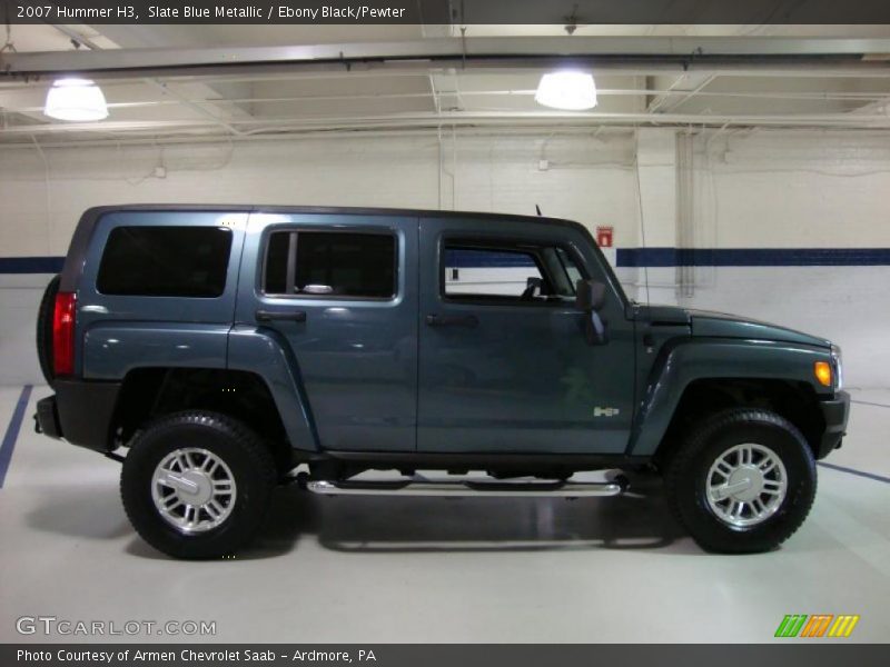 Slate Blue Metallic / Ebony Black/Pewter 2007 Hummer H3