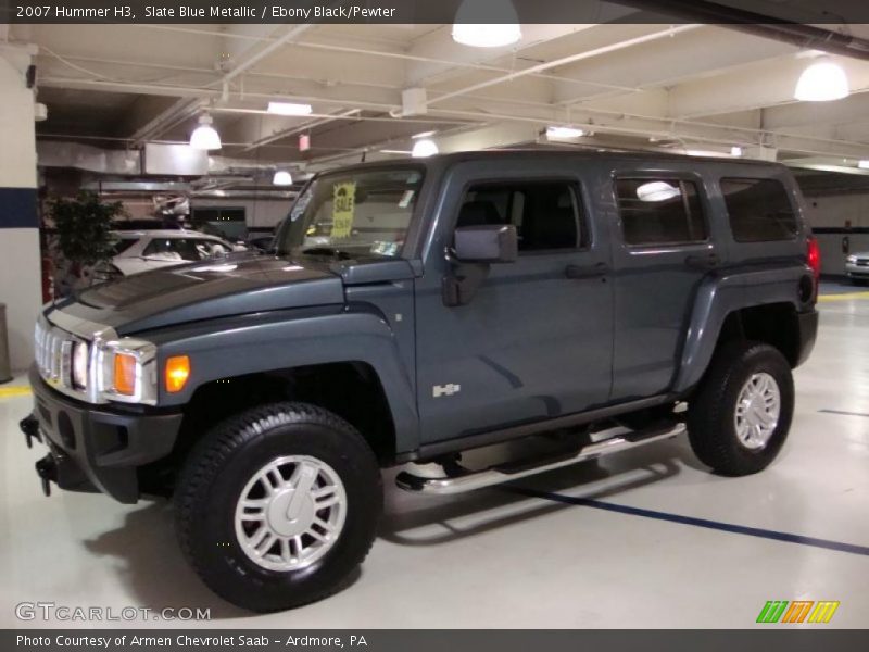 Slate Blue Metallic / Ebony Black/Pewter 2007 Hummer H3