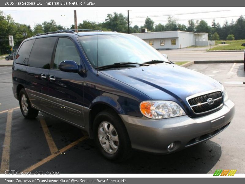 Imperial Blue Metallic / Gray 2005 Kia Sedona EX