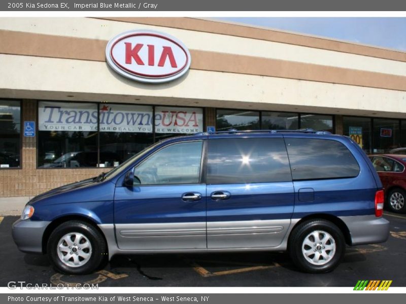 Imperial Blue Metallic / Gray 2005 Kia Sedona EX