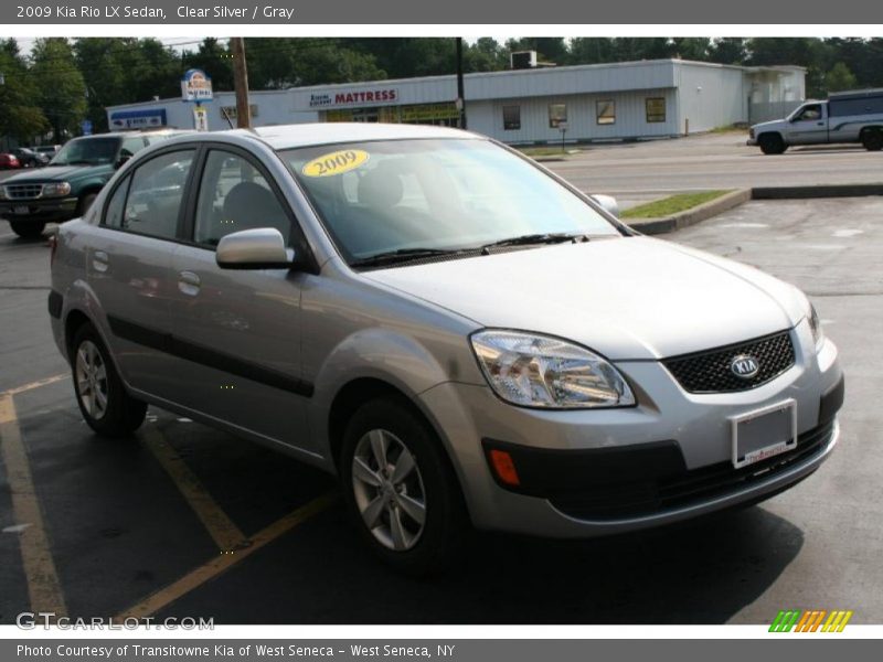 Clear Silver / Gray 2009 Kia Rio LX Sedan