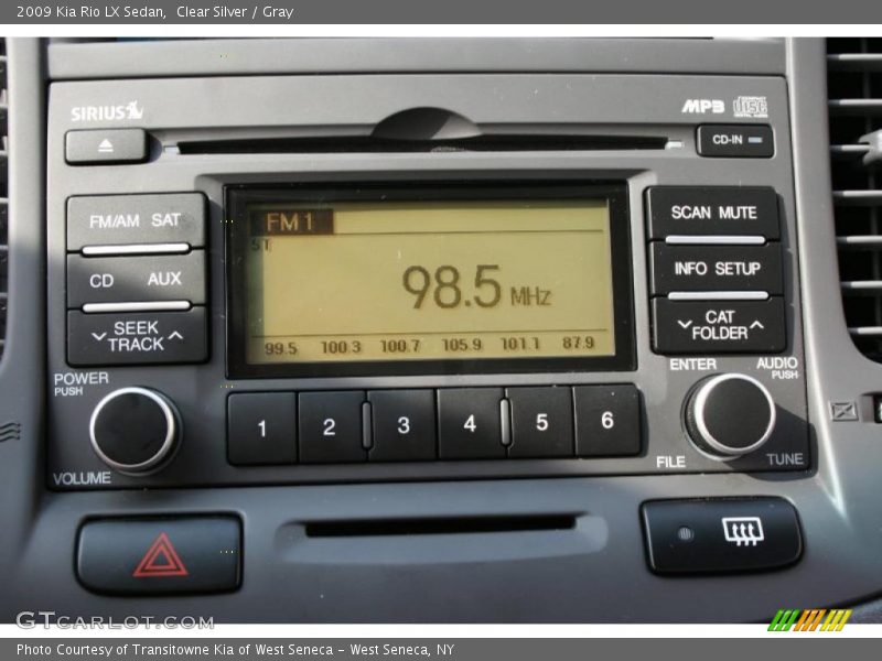 Clear Silver / Gray 2009 Kia Rio LX Sedan