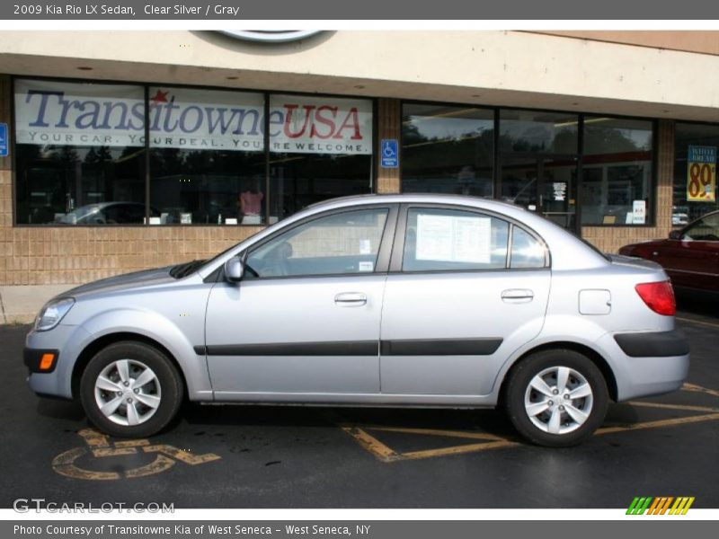 Clear Silver / Gray 2009 Kia Rio LX Sedan