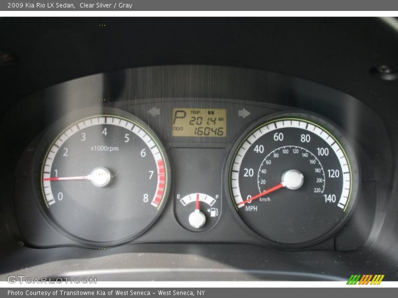 Clear Silver / Gray 2009 Kia Rio LX Sedan