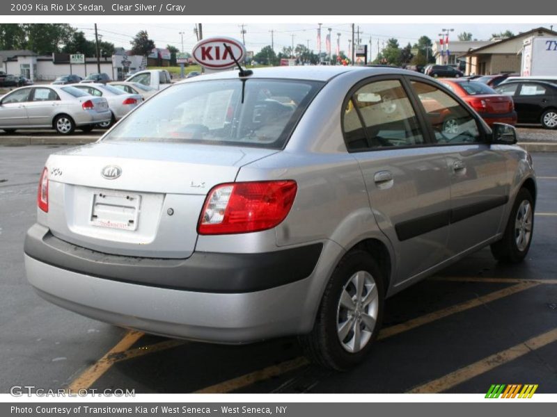 Clear Silver / Gray 2009 Kia Rio LX Sedan