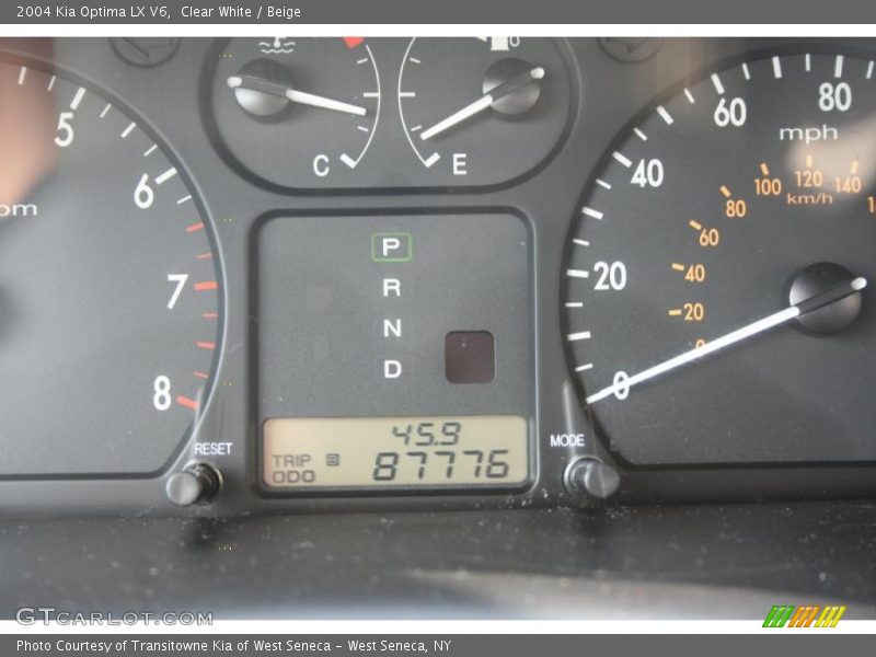 Clear White / Beige 2004 Kia Optima LX V6