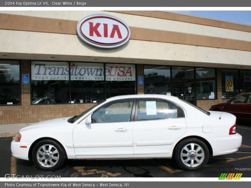 Clear White / Beige 2004 Kia Optima LX V6