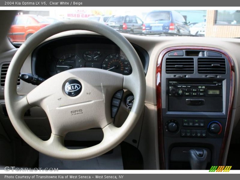 Clear White / Beige 2004 Kia Optima LX V6