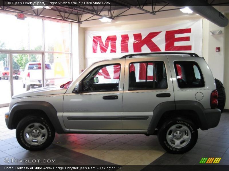 Bright Silver Metallic / Dark Slate Gray 2003 Jeep Liberty Sport