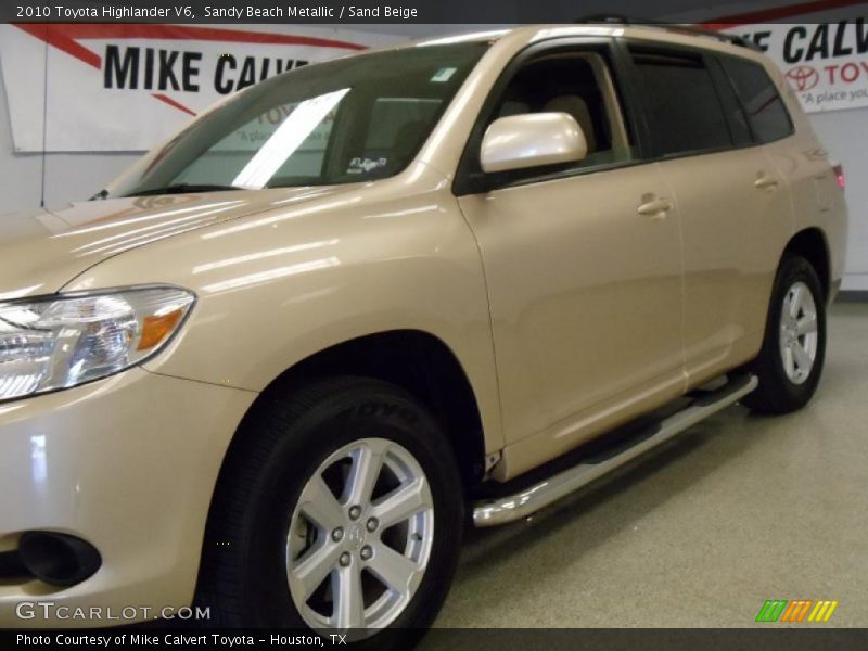 Sandy Beach Metallic / Sand Beige 2010 Toyota Highlander V6