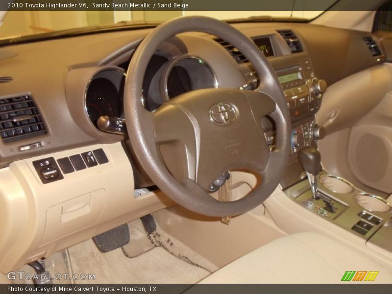 Sandy Beach Metallic / Sand Beige 2010 Toyota Highlander V6