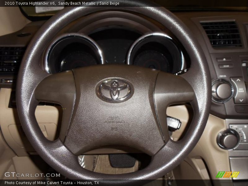 Sandy Beach Metallic / Sand Beige 2010 Toyota Highlander V6