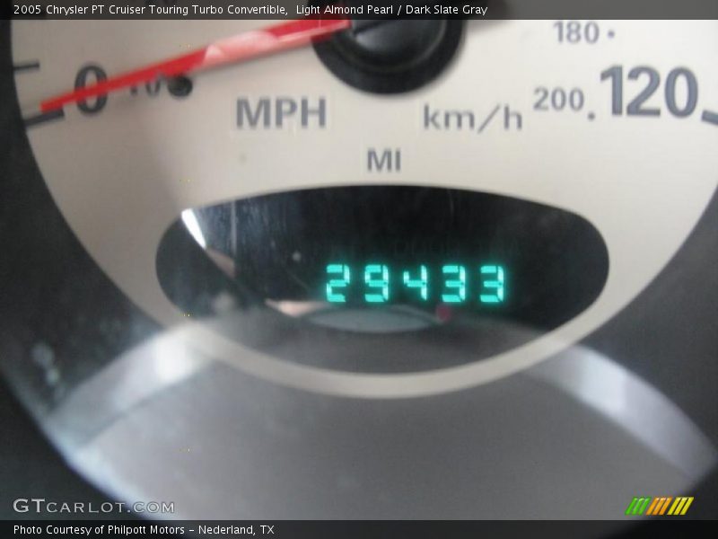 Light Almond Pearl / Dark Slate Gray 2005 Chrysler PT Cruiser Touring Turbo Convertible