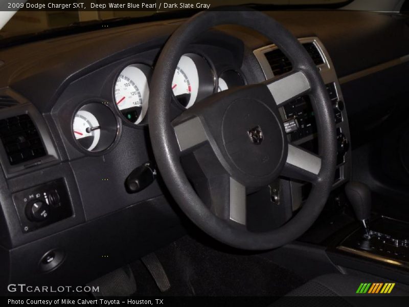 Deep Water Blue Pearl / Dark Slate Gray 2009 Dodge Charger SXT