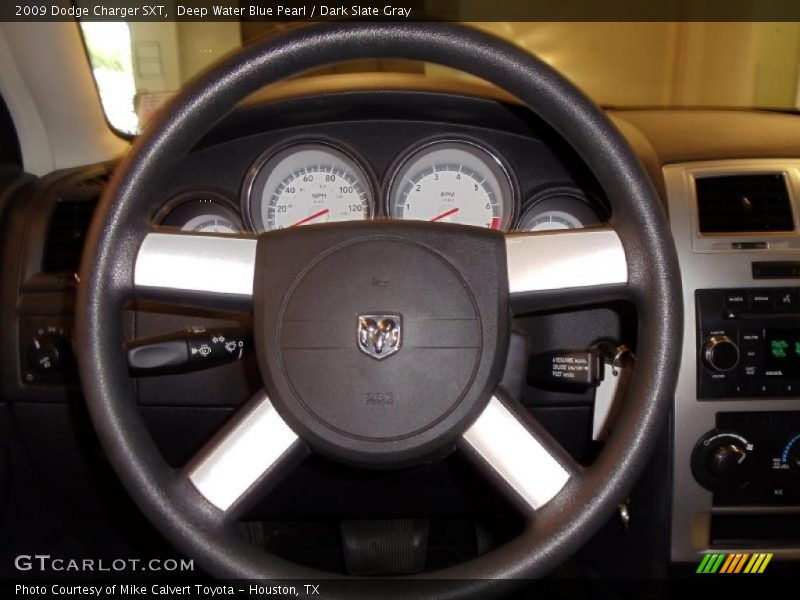 Deep Water Blue Pearl / Dark Slate Gray 2009 Dodge Charger SXT