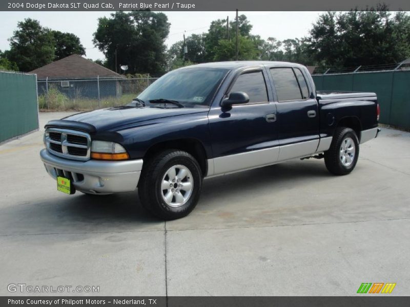 Patriot Blue Pearl / Taupe 2004 Dodge Dakota SLT Quad Cab