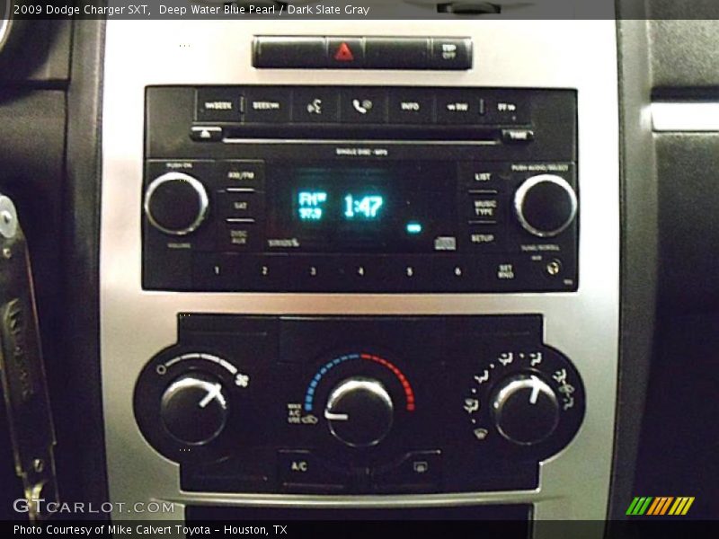 Deep Water Blue Pearl / Dark Slate Gray 2009 Dodge Charger SXT