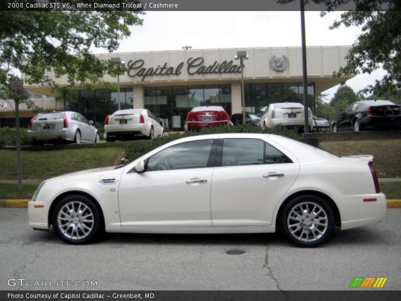 White Diamond Tricoat / Cashmere 2008 Cadillac STS V6