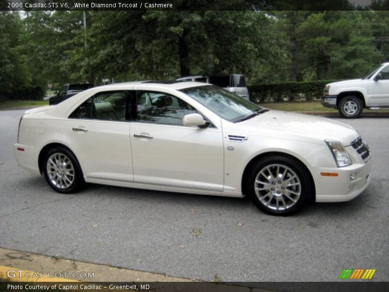 White Diamond Tricoat / Cashmere 2008 Cadillac STS V6
