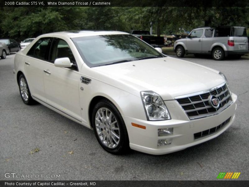 White Diamond Tricoat / Cashmere 2008 Cadillac STS V6