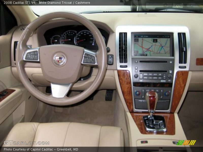 White Diamond Tricoat / Cashmere 2008 Cadillac STS V6