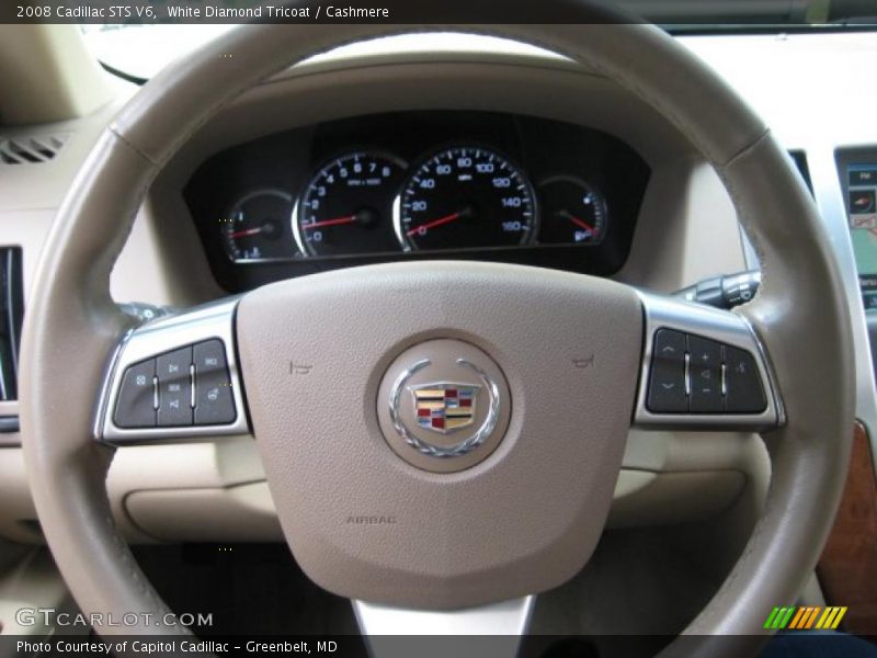 White Diamond Tricoat / Cashmere 2008 Cadillac STS V6