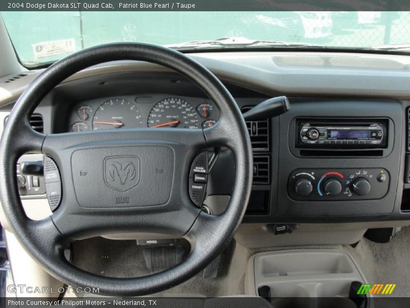 Patriot Blue Pearl / Taupe 2004 Dodge Dakota SLT Quad Cab
