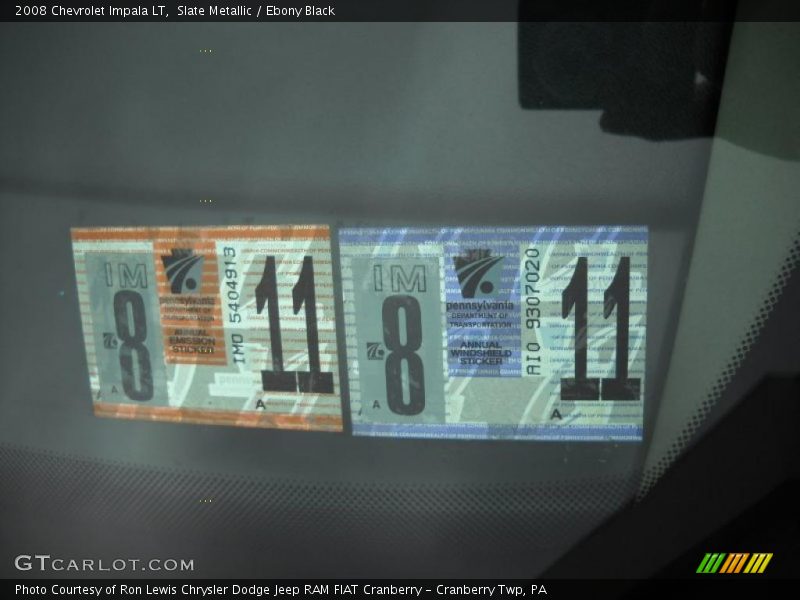 Slate Metallic / Ebony Black 2008 Chevrolet Impala LT