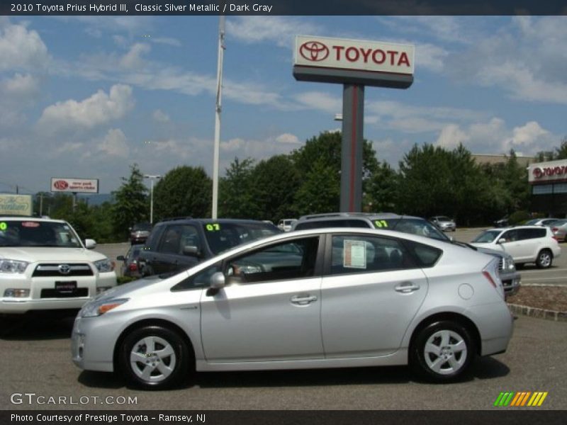 Classic Silver Metallic / Dark Gray 2010 Toyota Prius Hybrid III
