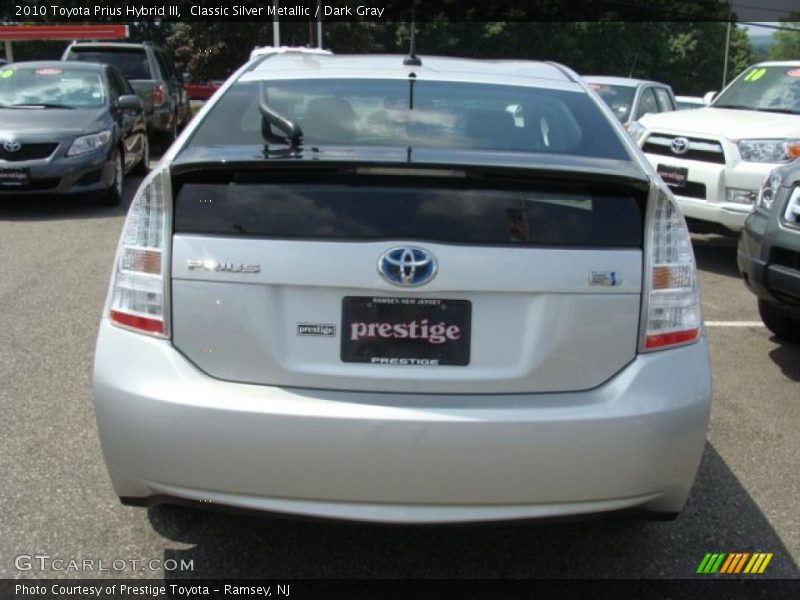 Classic Silver Metallic / Dark Gray 2010 Toyota Prius Hybrid III