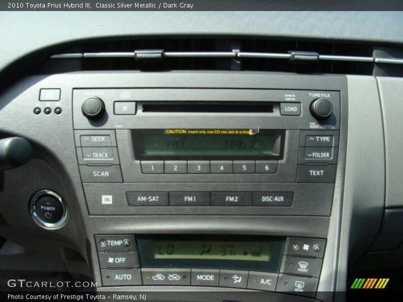 Classic Silver Metallic / Dark Gray 2010 Toyota Prius Hybrid III