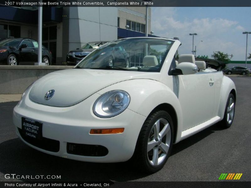 Campanella White / White 2007 Volkswagen New Beetle Triple White Convertible