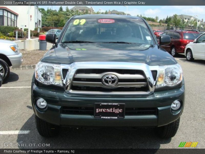 Timberland Green Mica / Graphite Gray 2009 Toyota Tacoma V6 SR5 PreRunner Double Cab