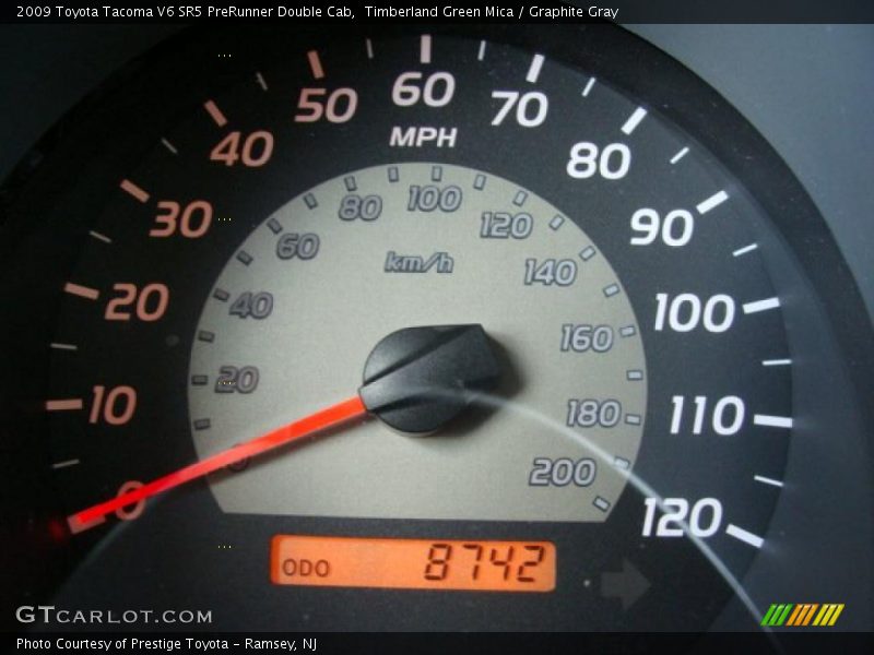 Timberland Green Mica / Graphite Gray 2009 Toyota Tacoma V6 SR5 PreRunner Double Cab